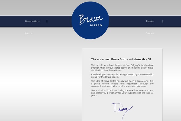 bravabistro.com site used Brava