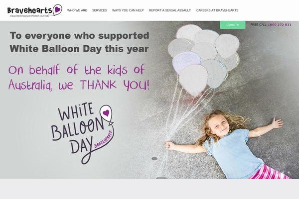 bravehearts.org.au site used Bravehearts