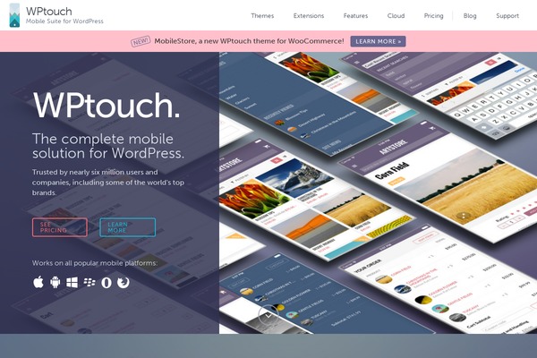 bravenewcode.com site used Wptouch1