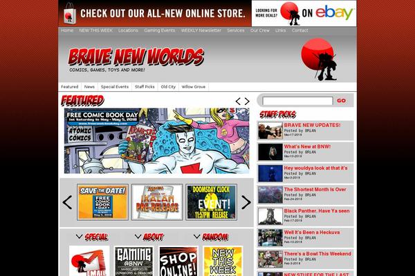 bravenewworldscomics.com site used Gamezine1.2