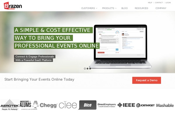 Falcon website example screenshot