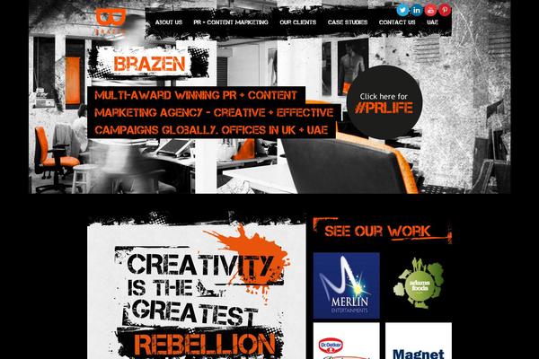 brazen WordPress theme, websites list used brazen theme brazen theme websites examples
