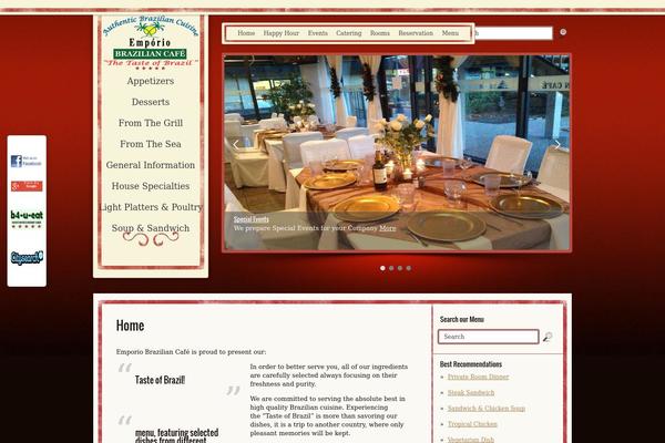 Cookingbook theme site design template sample