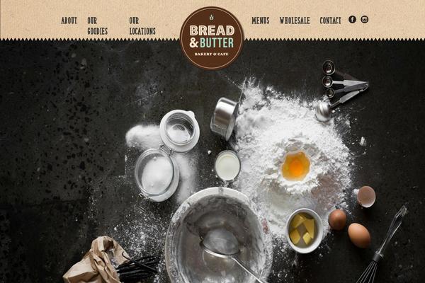bread theme websites examples