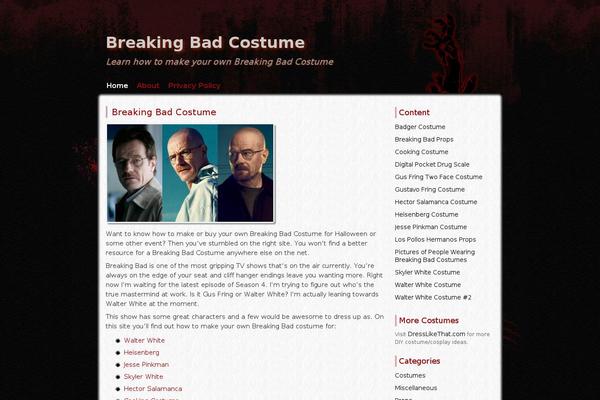 breakingbadcostume.com site used Zombie Apocalypse