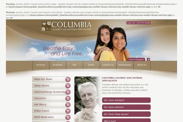 breatheeasyandlivefree.com site used Ca-wp