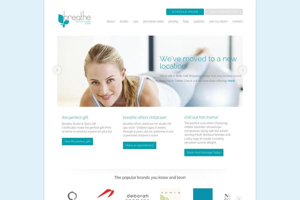 Breathe theme site design template sample