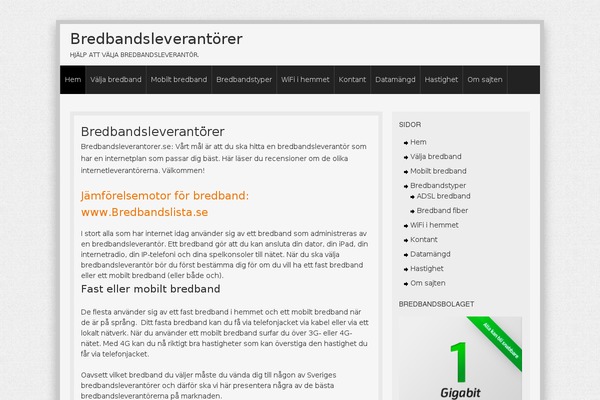 bredbandsleverantorer.se site used Semprul