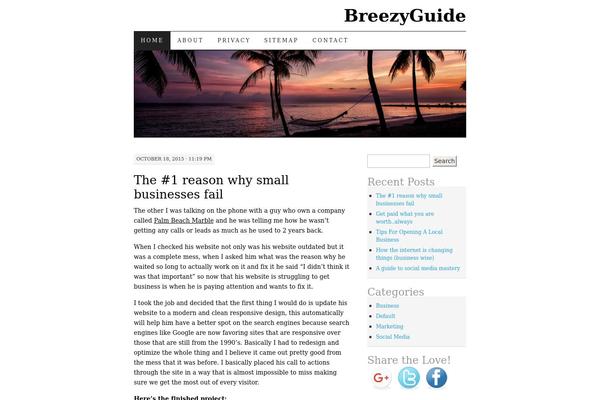 Editorial theme site design template sample