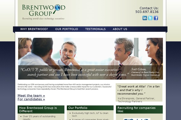 Brentwood theme site design template sample