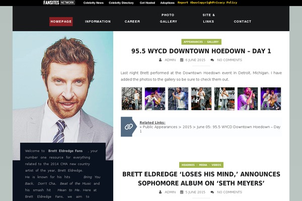 brett-eldredge.org site used Wp09_sin21