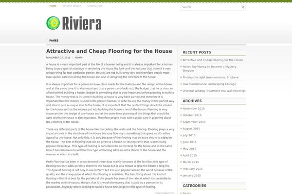 Riviera theme site design template sample