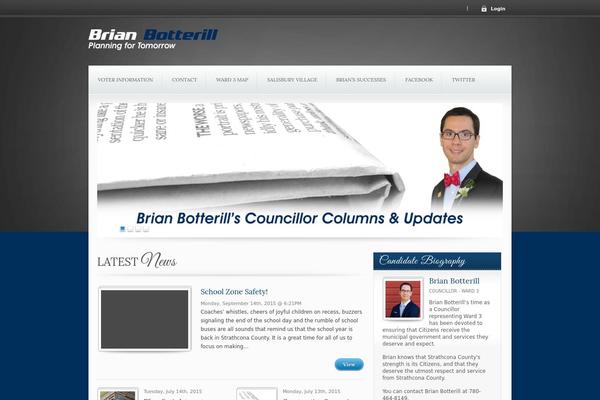 Candidate theme site design template sample