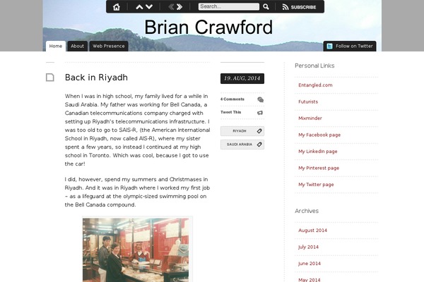 briancrawford.com site used Retreat