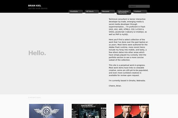 Modularity theme site design template sample