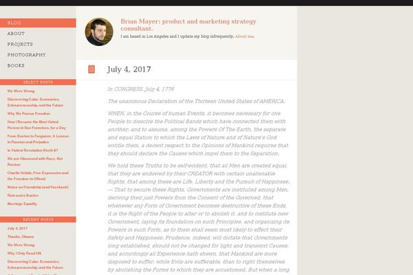 brianmayer.com site used BonPress