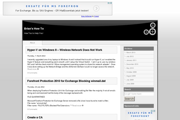 brianshowto.com site used cbOne
