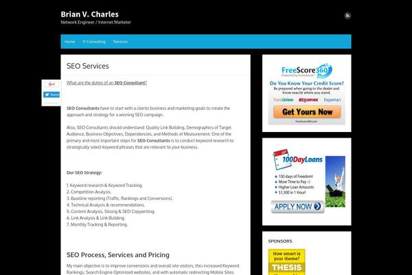 The Box theme site design template sample