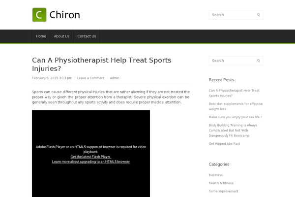 Chiron theme site design template sample