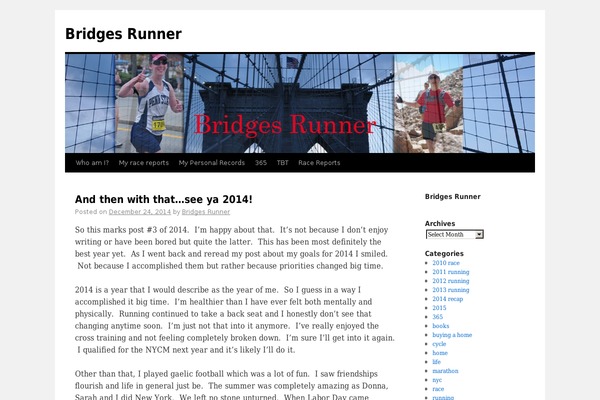 bridgesrunner.com site used Twenty Ten