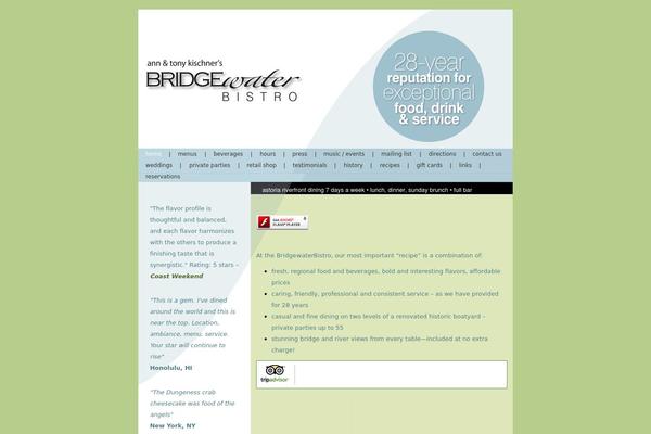 Bistro theme site design template sample