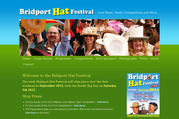 bridporthatfest.org site used Bridhatfest