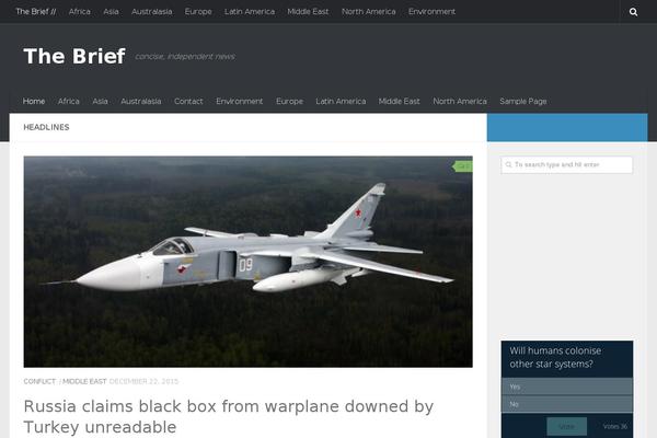 Hueman theme site design template sample