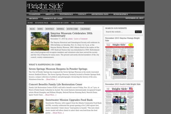 Magazine theme site design template sample