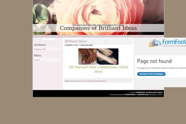 Ranunculus theme site design template sample