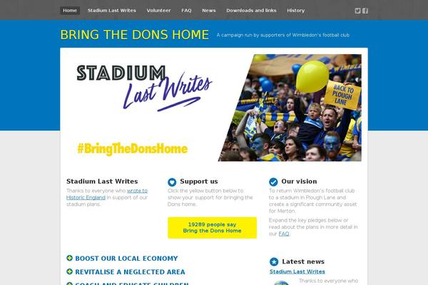 bringthedonshome.org site used Dons