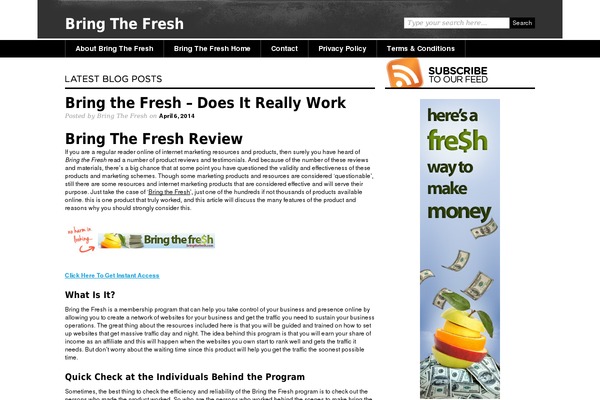 bringthefreshn.com site used Thememx