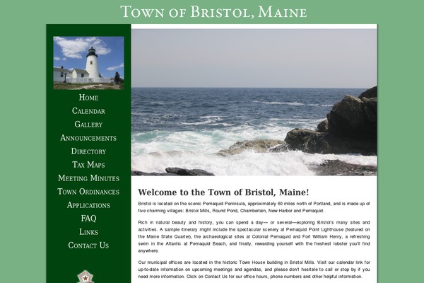 bristolmaine.org site used Bristol