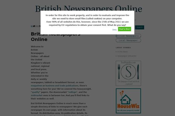 Site using EU Cookie Law Compliance plugin