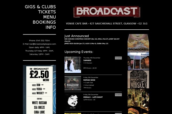 Broadcast theme site design template sample