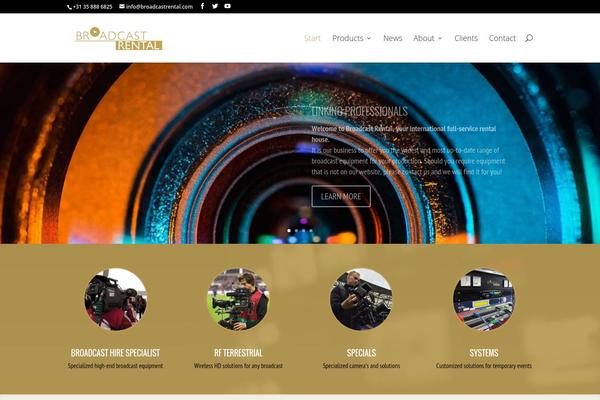 broadcastrental.com site used Divi-8