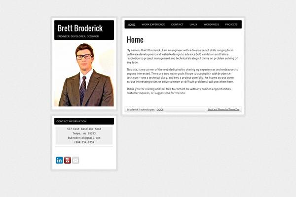 zeeBizzCard theme site design template sample