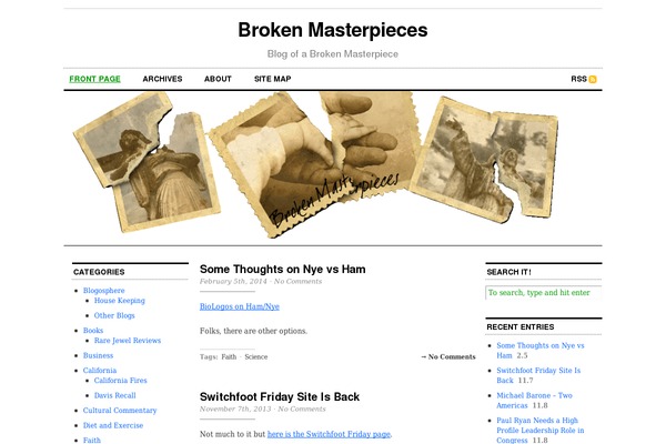 Cutline 3 Column Split theme site design template sample