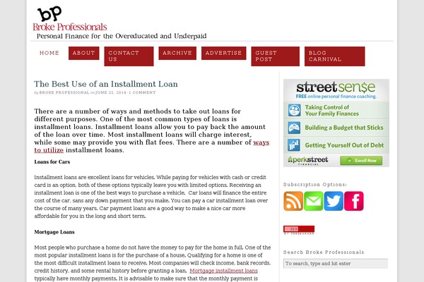 brokeprofessionals.com site used Blogger-stories