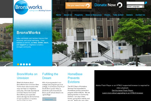 bronxworks.org site used Bronxworks