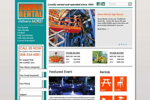 brownrental.com site used Brownrental