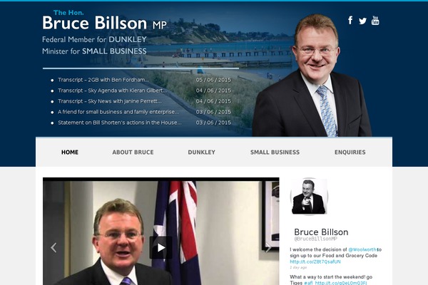 brucebillson.com.au site used Claster