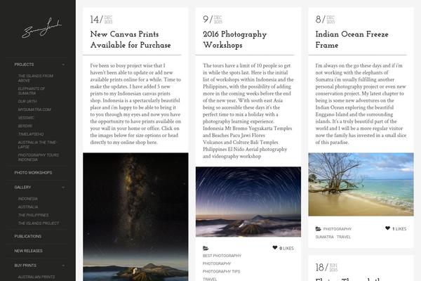 LENS theme site design template sample