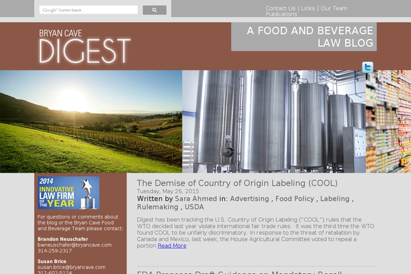 bryancavedigest.com site used Digest