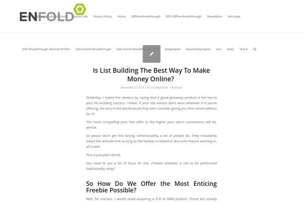 Enfold theme site design template sample