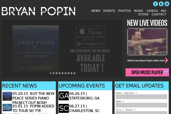 bryanpopin.com site used Bryanpopin