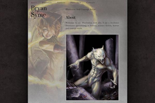 bryansyme.com site used Illustration