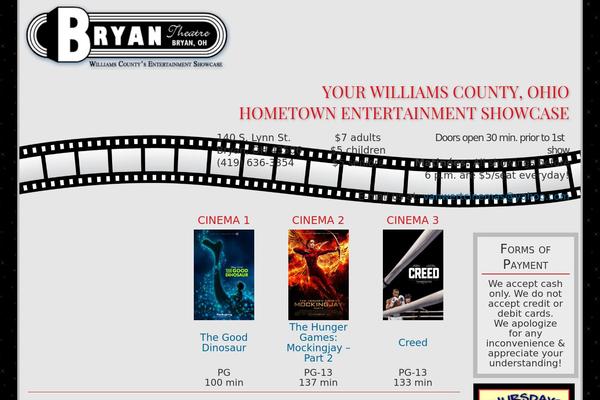 Cinema theme site design template sample