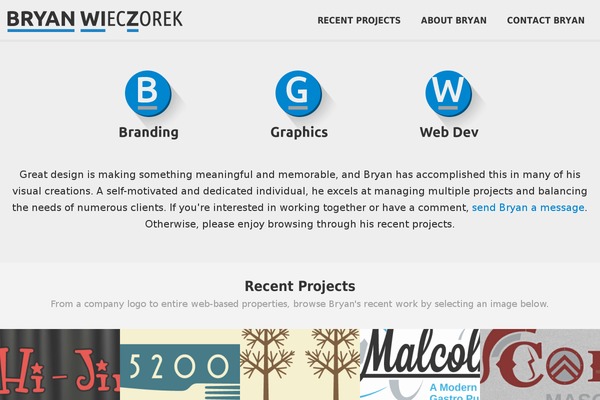 bryanwiz.com site used Reframe