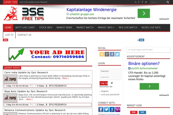 bsefreetips.com site used Refined Magazine