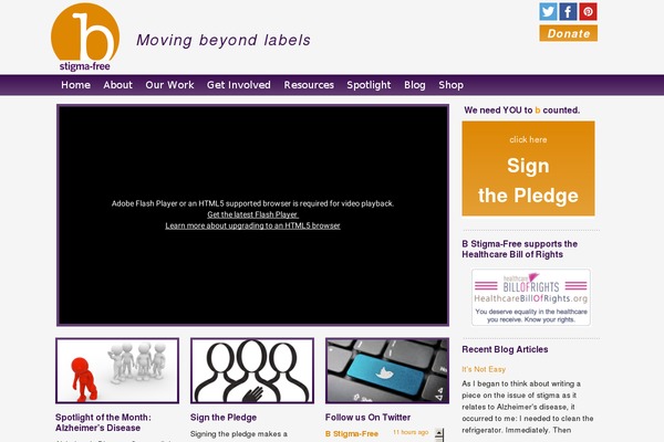 bstigmafree.org site used Bstigmafree